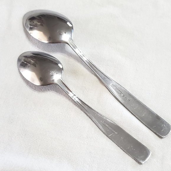 2 Cambridge MADISON Teaspoon 6" Oval Soup & 7.5" Spoon Set stainless flatware - Picture 5 of 7